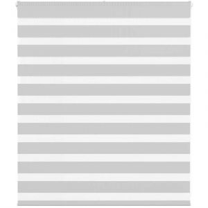VidaXL Store zèbre gris clair largeur du tissu 130,9 cm polyester