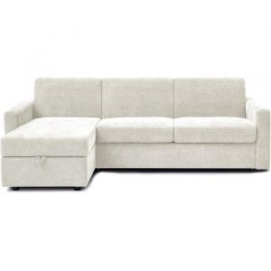 Habitat et Jardin Canapé d'angle réversible convertible express en tissu 'Celia' - 3 places - Beige