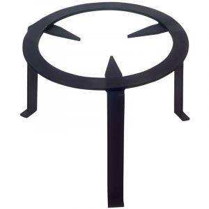 Visiodirect Tr&eacute;pied pour chemin&eacute;e feux en fer forg&eacute; coloris Noir - Hauteur 25 x &oslash; 35 cm