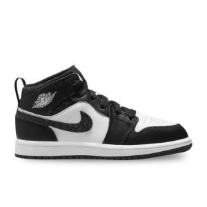 Jordan Air 1 Mid Blanc/noir - Enfant -