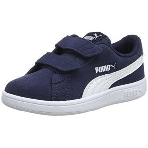 Image de Puma Smash V2 SD V PS, Sneakers Basses Mixte Enfant, Bleu (Peacoat White), 29 EU