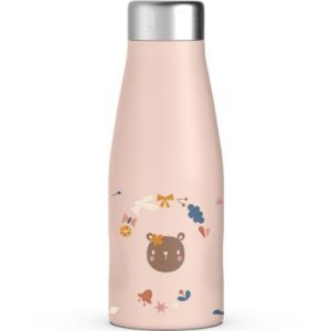 Suavinex Gourde en inox Into the forest rose (350 ml)