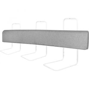 Yuenfong Barrière De Lit De 180 Cm, Protection Anti-Chute Pour Enfant - 5 Trous Réglable En Hauteur, Gris
