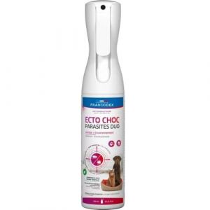 Francodex Ecto Choc Parasites Duo 290 ML antiparasitaires pour Chiens, Chats et Habitat