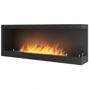 Corner 1200 Right Cheminée au bioéthanol encastrable SimpleFire avec verre