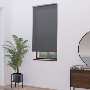 Madeco Store - Store enrouleur tamisant thermique revers alu h190cm - Gris fonc&eacute; - L214 x H190cm