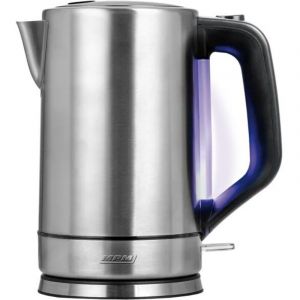 Mpm MCZ-121M Bouilloire de eau de 1,7 l, bo&icirc;tier de acier inoxydable, 2200 w, ouverture automatique de du couvercle, indicateur de niveau d'eau de bleu