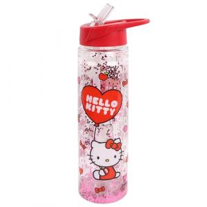 Sanrio Bouteille deau - 550ml - Plastique transparent - Rouge