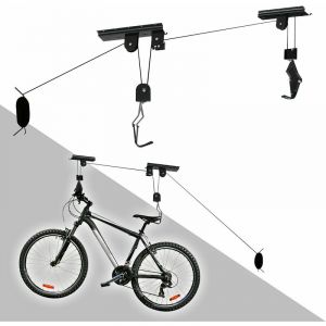 Support ascenseur velo 20 kg porte bicyclette rangement garage stockage plafond
