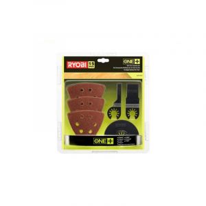 Ryobi Pack Outil multifonctions RMT300-SA - 300W - sac de transport - kit spécial bois 15 pièces - RAK15MT