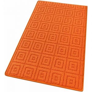 Tapis de Cuisine 3D Coureur Bordé Absorbant Antidérapant Lavable En Différentes Tailles Orange - 57x240 cm