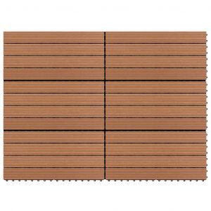 VidaXL Dalles WPC 60x30 cm 6 pcs 1m&sup2; Marron