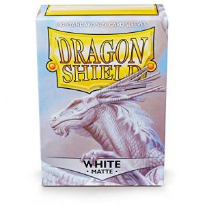 Millenium Dragon Shield Standard manches - Blanc mat - Version Anglaise