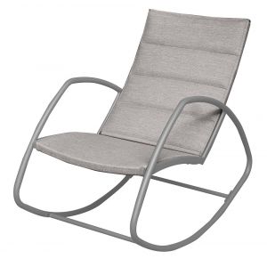 Fauteuil à bascule Swing - Gris clair - 57x106x89cm