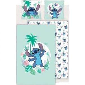 Aymax - Parure de lit réversible Stitch - Verte - 140 cm x 200 cm