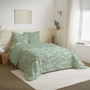 Parure de draps 4 pi&egrave;ces pour lit 140 x 190 cm Landscape Menthe