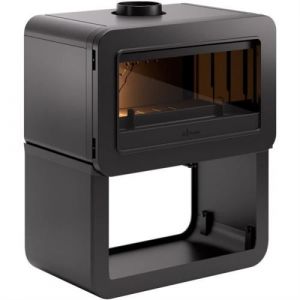 Invicta Poele a Bois Wilson sur banc 8 KW Fonte Bûches 55 cm