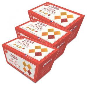 Motta Lot 3x Ballotin 16 carr&eacute;s de fruits - Bo&icirc;te 200g