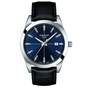 Tissot Orologio uomo Gentleman blu 40mm acciaio quarzo pelle marrone T127.410.16.041.01