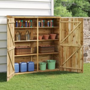 VidaXL Abri à outils de jardin 163x50x171 cm Bois de pin solide