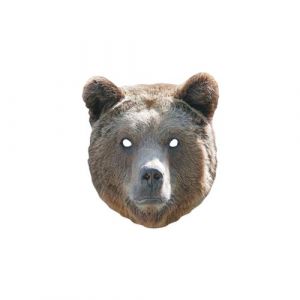 Star Cutouts Ltd Masque en carton pour enfant Motif ours Multicolore