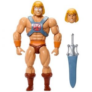Mattel Les Maîtres de l’Univers Origins Fakor Figurine articulée de 14 cm collection Cartoon, sosie de Musclor pour berner le roi dans la série télévisée des années 1980, conception détaillée, 16 points d’articulation et épée de puissance, JBM82