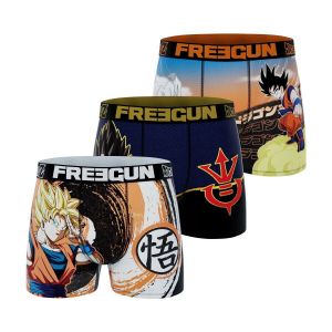 Freegun Boxer Enfant Dragon Ball Z, Caleçon Garçon Goku, Vegeta et Picolo (Lot de 3) 8 ans/10 Ans