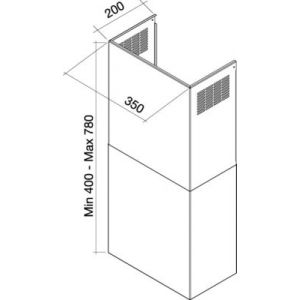 Image de Falmec REF118094 - Extention de cheminée pour hotte KCQAN000I