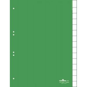 Durable 6222-05 - Intercalaire PVC A4, 15 touches avec insert, coloris vert