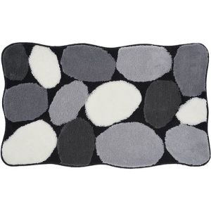 Kleine Wolke 8972926360 Stone Tapis de Bain Noir 60 x 100 cm