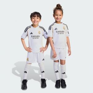 Adidas Real Madrid Maillot Domicile 2025/26 Mini-kit Enfant, pointure 98cm - ['Blanc'] - Taille 98cm
