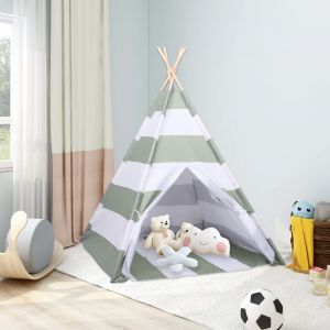 VidaXL Tente tipi d'enfants et sac Peau de p&ecirc;che Rayures 120x120x150cm