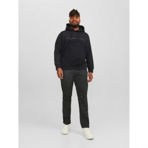 Jack & Jones Sweat à capuche Relaxed Fit Manches courtes Noir