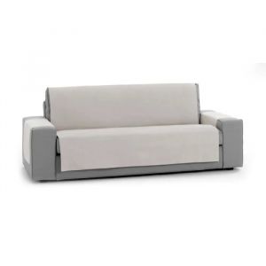 Housse-canapé 3 place couvre-canapé en polyester-coton coloris beige - Longueur 220 x Profondeur 160 cm -JUANIO-
