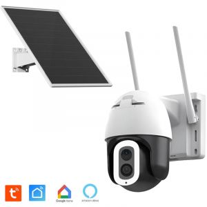 Cam&eacute;ra ip motoris&eacute;e ext&eacute;rieure 100% solaire