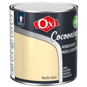 Oxi Peinture d'intérieur monocouche pour murs & boiseries cocooning murs & boiseries satin Vanille 2.5 litres - Vanille