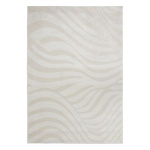 Tapis Anoai effet laine blanc