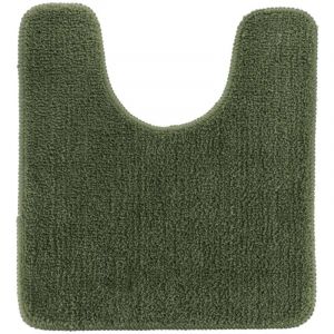 Tendance Tapis contour WC en microfibre Vert Kaki 45 x 50 cm