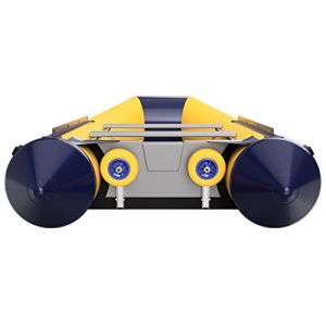 Remorque roues de halage roues de mise à leau pour annexes pour pneumatiques pliable acier inoxydable A4 jaune/bleu