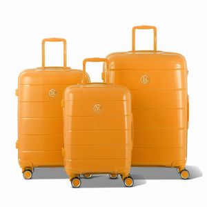 Set de 3 Valises Rigides Citadine, Jaune Foncé