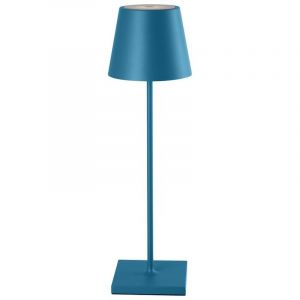 Lumisky Lampe de bureau touch KELLY bleu aluminium H38cm