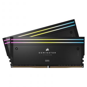 Image de Corsair Dominator Titanium DDR5 RGB 96 Go (2 x 48 Go) 6600 MHz CL32 - Noir