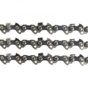 Lot de 3 Chaîne de tronçonneuse - 72 Entraineurs - Pas 3/8 - Jauge 0.63 (1.6mm) - Guide de 50 cm