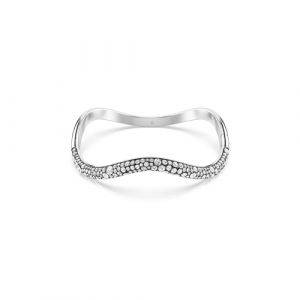 Swarovski Bracelet-jonc Sublima, Taille ronde, Blanc, Métal rhodié