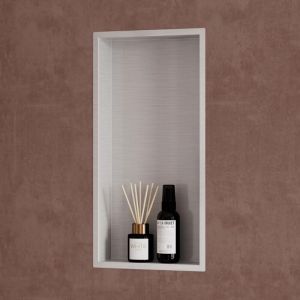Doporro Niche de Douche &agrave; Carreler &Eacute;tag&egrave;re Murale &agrave; Encastrer en Acier Inoxydable 1 Pi&egrave;ce Argent 30x60cm