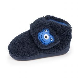 Isotoner Chaussons pantoufles Bottillons garçon à fermeture à scratch, bon maintien du pied, semelle antidérapante