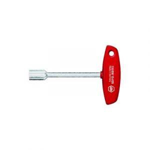 Wiha Clé à douille quatre pans avec manche en T 01007 Ouverture de clé (métrique): 10 mm Longueur de la lame: 125 mm