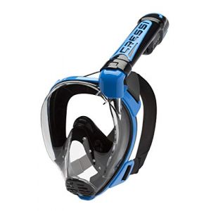 Image de Cressi Duke Masque de Plongée Integral Mixte Adulte, Noir/Bleu, M/L