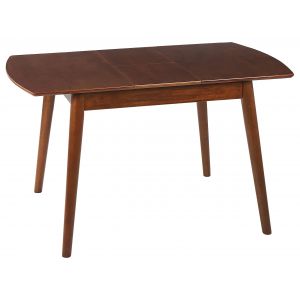 Image de Beliani Table à manger extensible 100/130 x 80 cm bois foncé TOMS