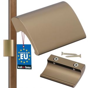 KOTARBAU Poignée de porte de balcon en aluminium doré, poignée de porte de terrasse, verrou à clapet universel de LUXE, sans danger pour les fumeurs